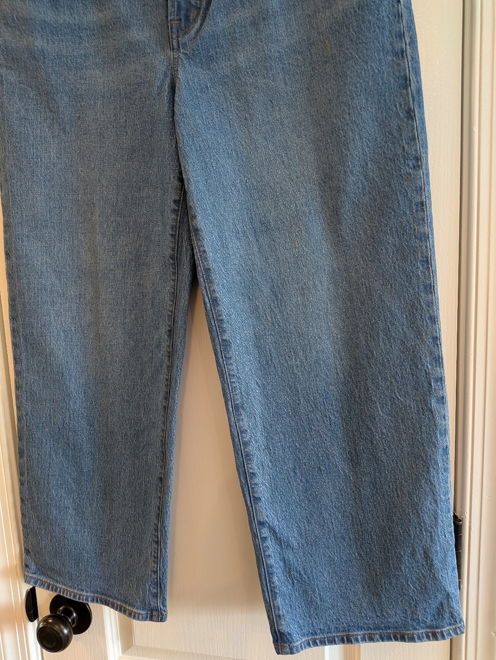 Madewell The Perfect Vintage Wide Leg Crop Jean Classic Blue Denim Size 31 - Picture 7 of 15